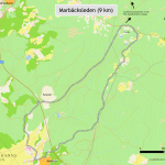 Bild på Marbäcksleden på en karta.