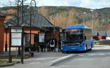 Buss 200 vid Ulricehamns busstation.