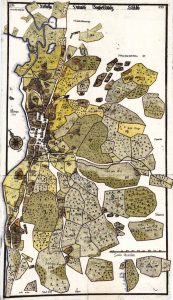 Kettil Classons karta över Bogesund 1643
