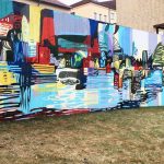 Muralmålning "Double-sided" av Marie Dahlstrand 2018