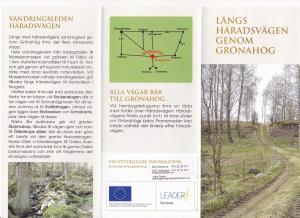 Bild på en broschyr med information om häradsvägen 