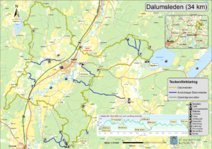 Karta över Dalumsleden