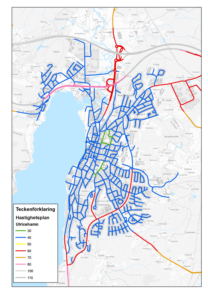 40 km/h blir det nya normala i Ulricehamns tätort — Ulricehamns kommun