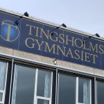 Tingsholmsgymnasiet väggskylt