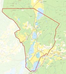 Karta över Töve-Varnum