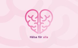 Rosa symbol som föreställer ett hjärta och en hjärna.