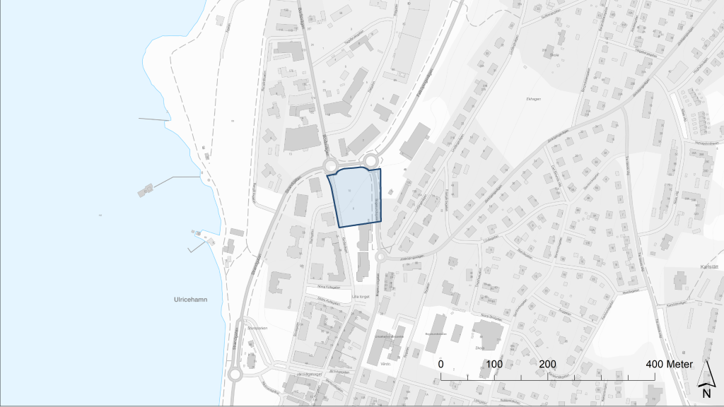 Karta över planområdet Marknadsplatsen
