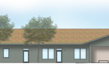 skiss över ett planerat hus